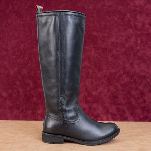 Sofft Woman Black Leather Comfortable Western Riding Zip Knee Boots size 6.5 - Picture 4 of 9